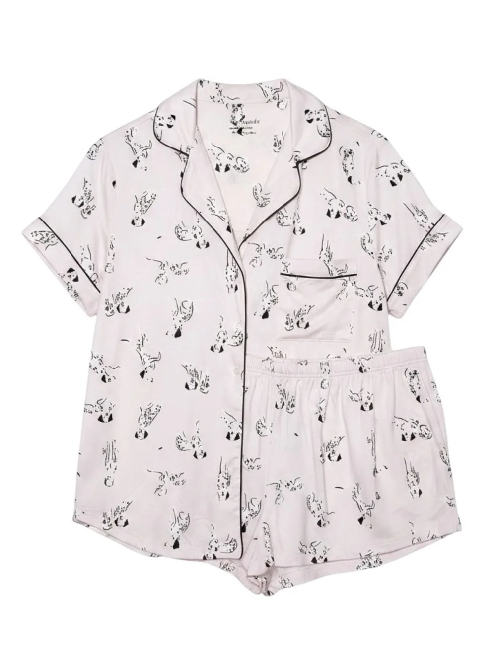 Kate Spade New York Dalmatian Print Pajama Set Light Pink NWT Size Medium